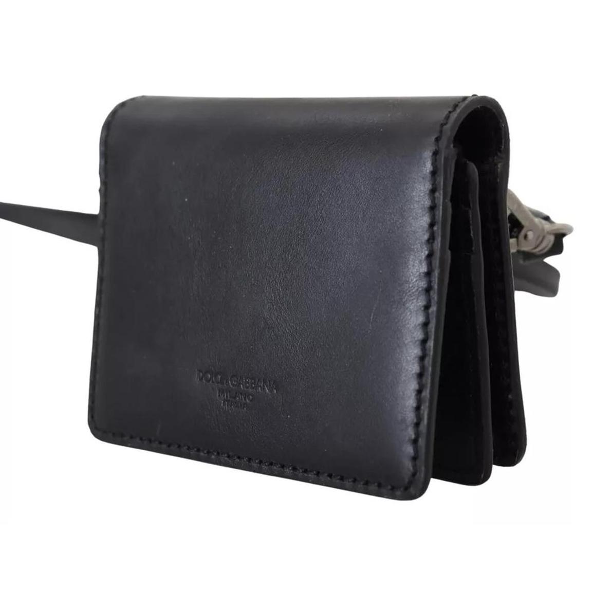 Leather Wallet Classic Snap Closure Wo - Black main product photo