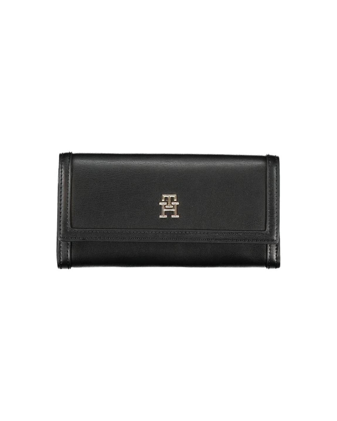 Leather Wallet with Monogram Wo - Black main product photo