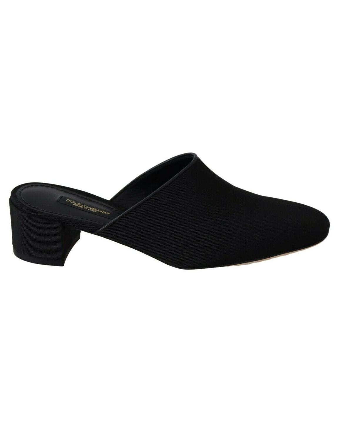 Dolce Gabbana Mules Black Fabric Wo Flat Shoes main product photo