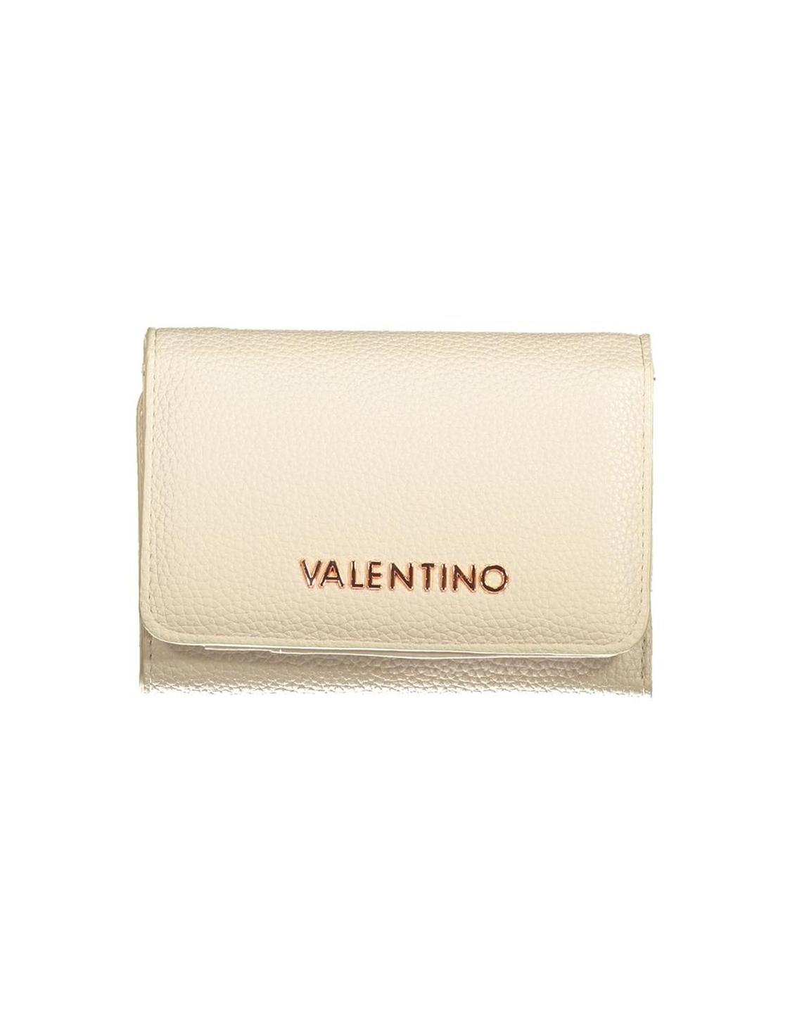 Trifold Wallet with Embossed Logo Wo - Beige main product photo