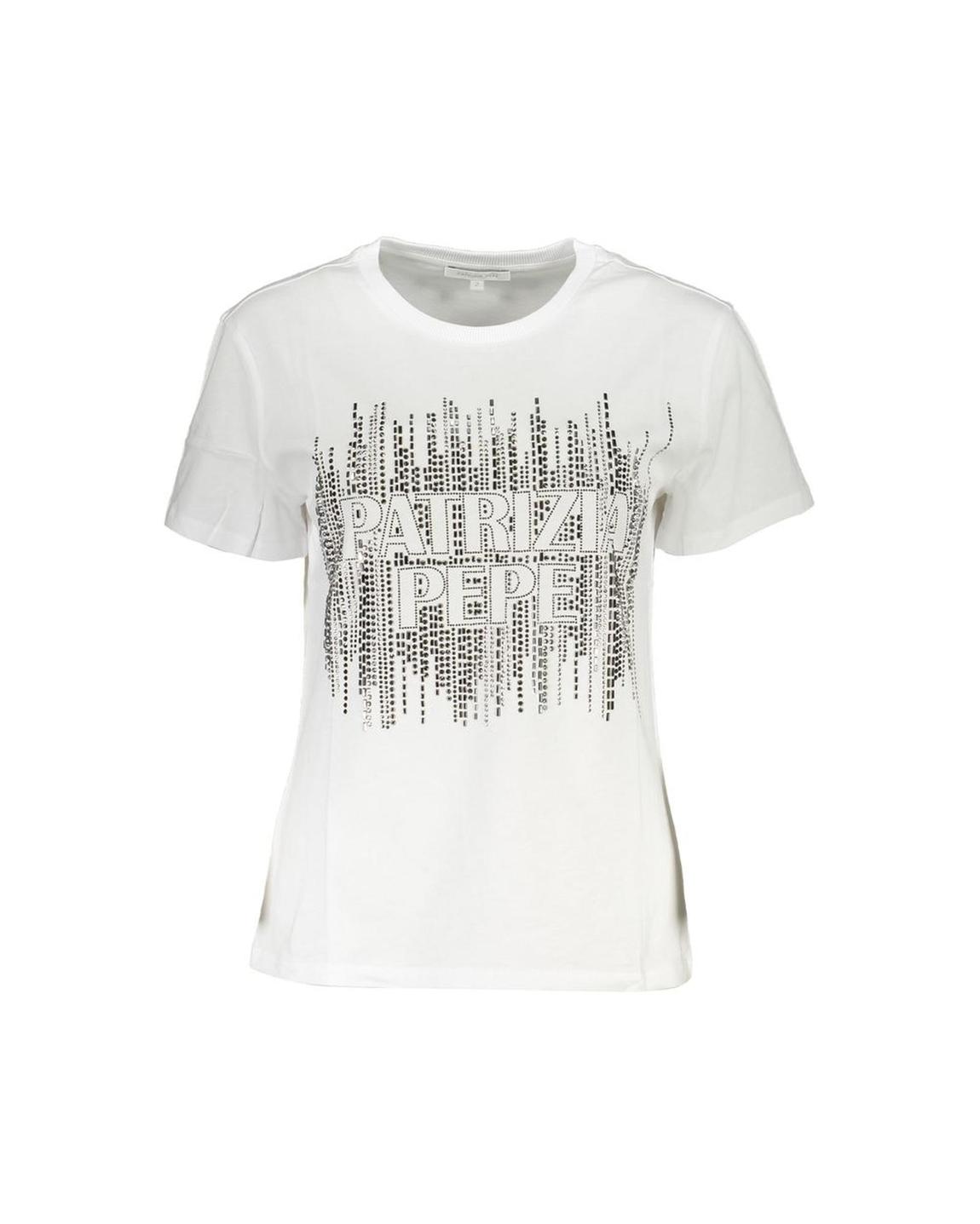 Embellished Logo Tee Short Sleeve Wo - White Tops main product photo