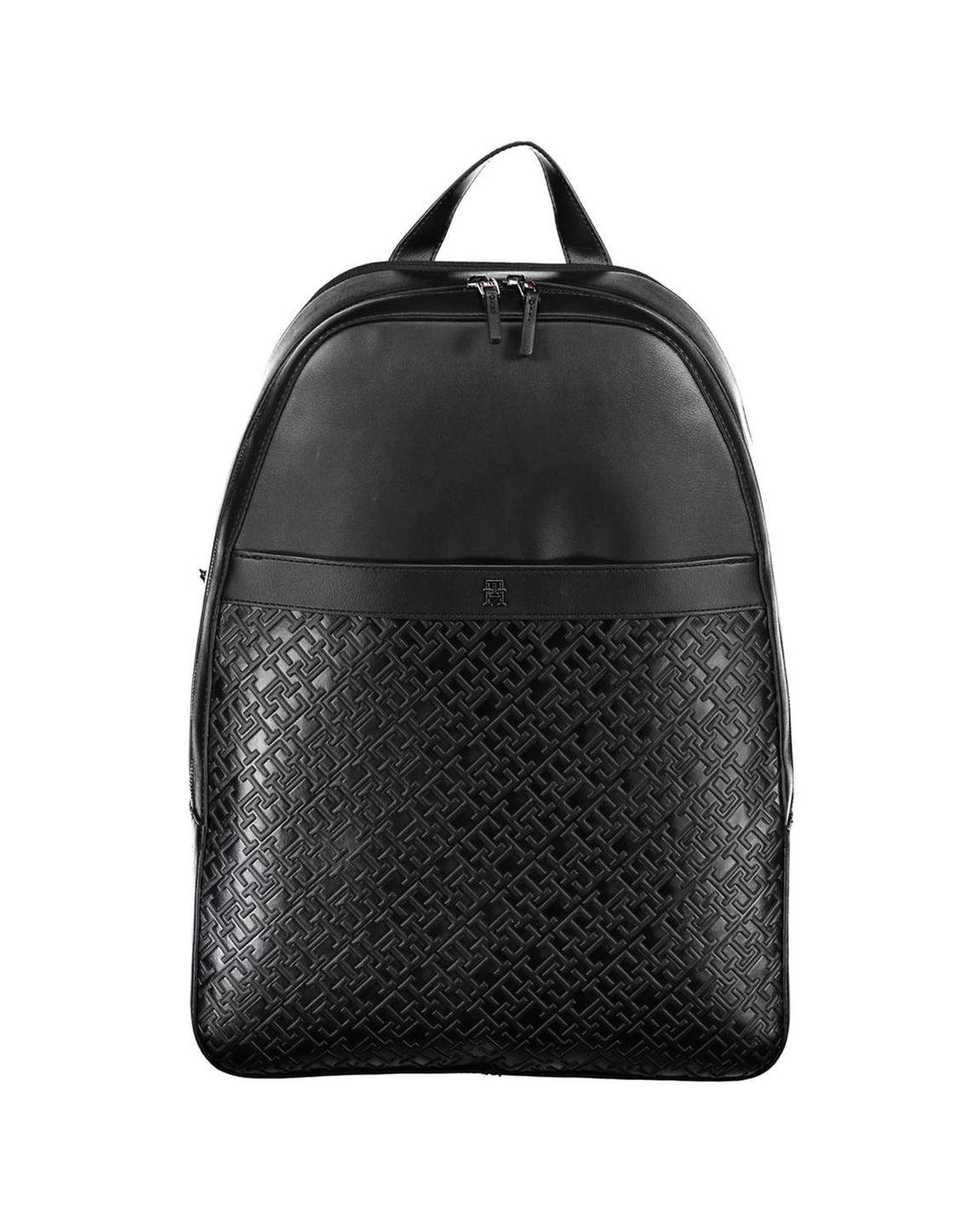 Embossed Backpack TH599- Black main product photo