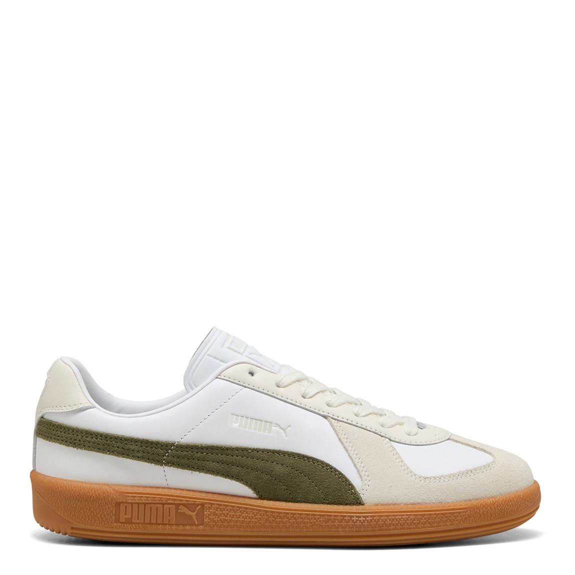 Unisex White/Olive Army Trainers main product photo