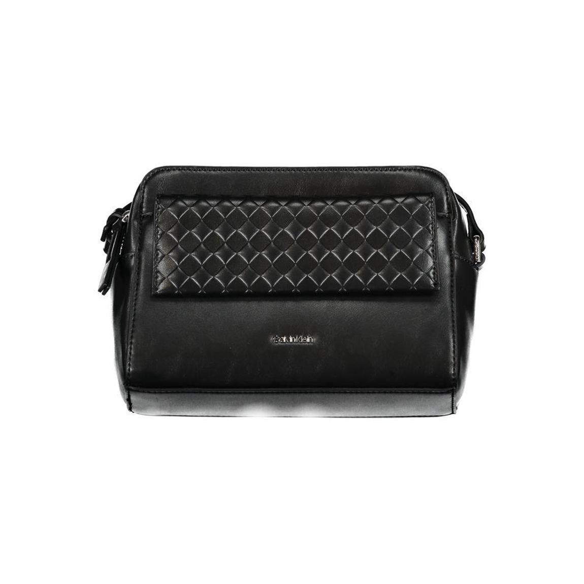 Kaylee Crossbody Bag Woven Leather Design - Black Handbags main product photo