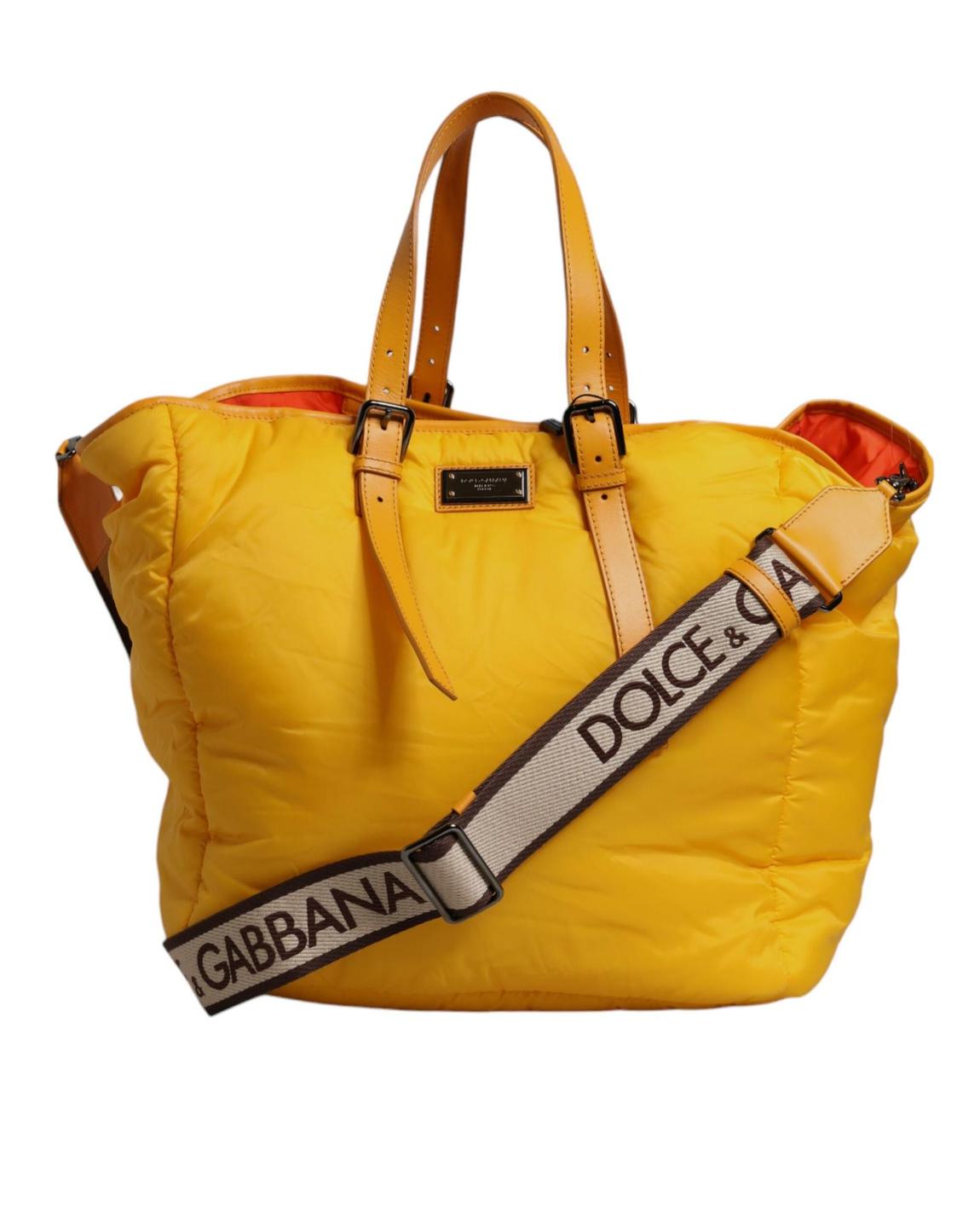 Quilted Tote Bag Detachable Strap - Yellow main product photo