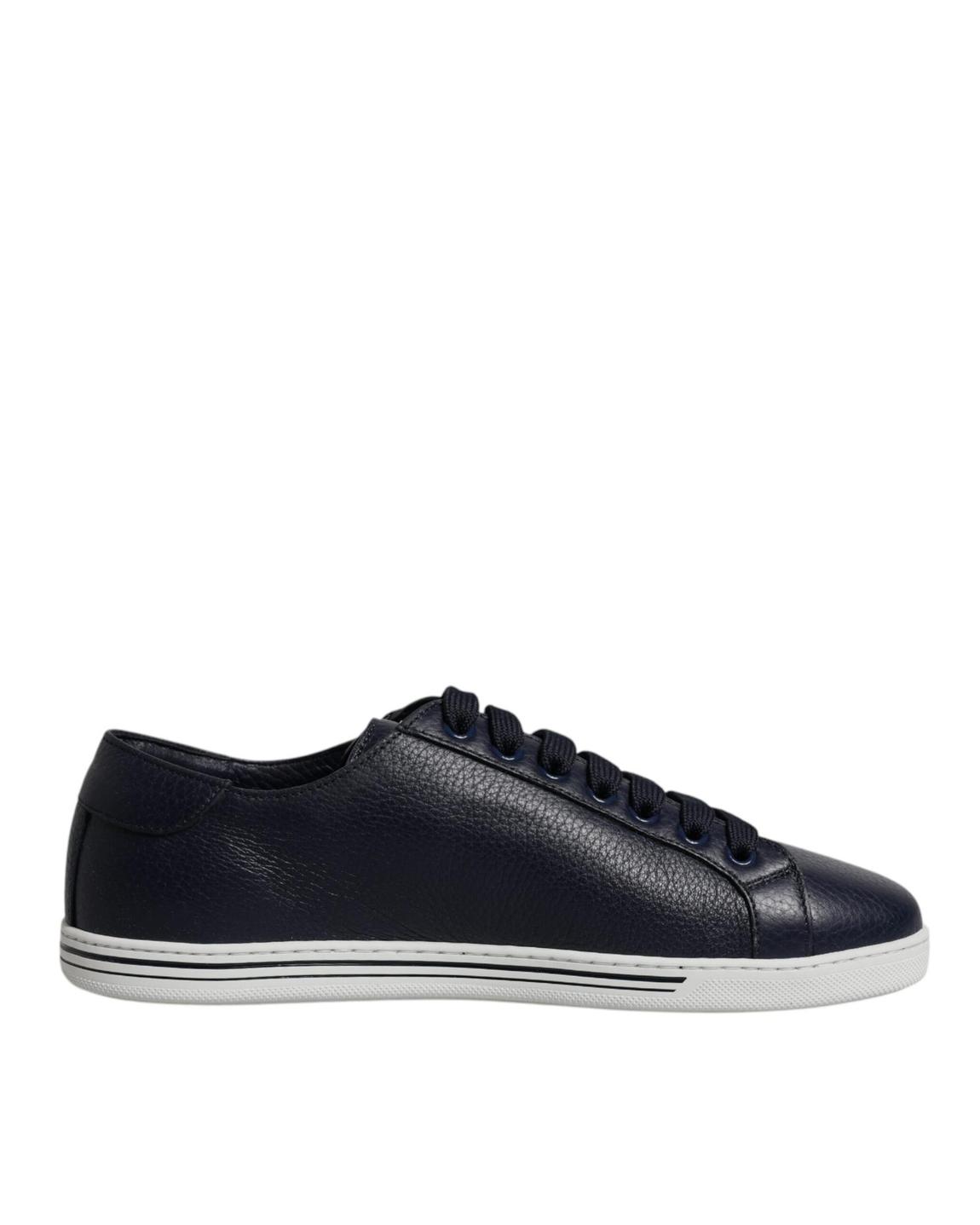 Leather Sneakers Low Top Style - Black main product photo
