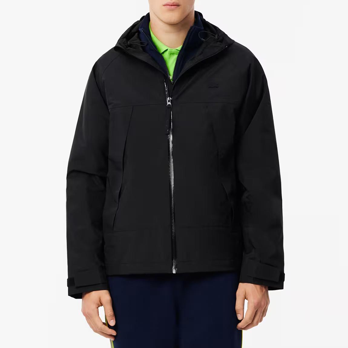 Black Full Zip Hooded Coat main product photo