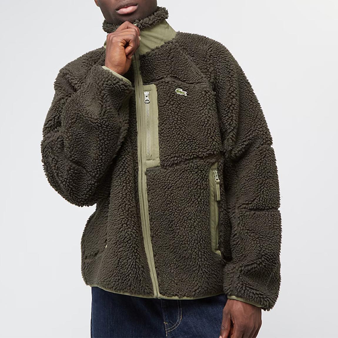 Khaki Two Tone Zip Fleece main product photo