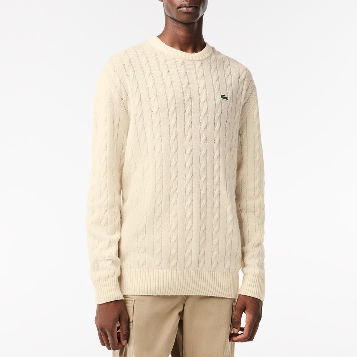 Ecru Cable Knit Embroidered Jumper main product photo