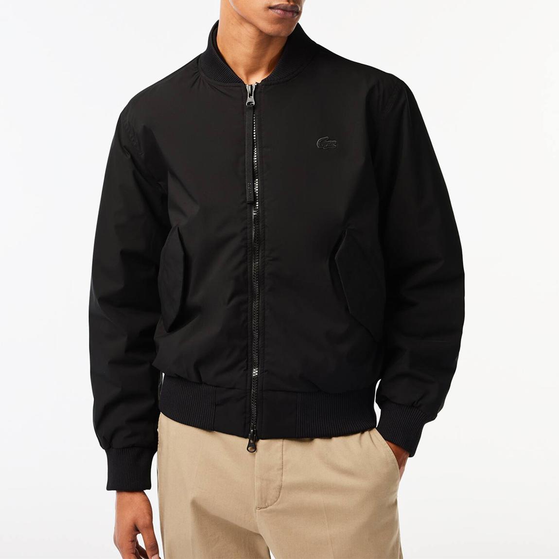 Black Monochrome Zip Bomber Jacket main product photo
