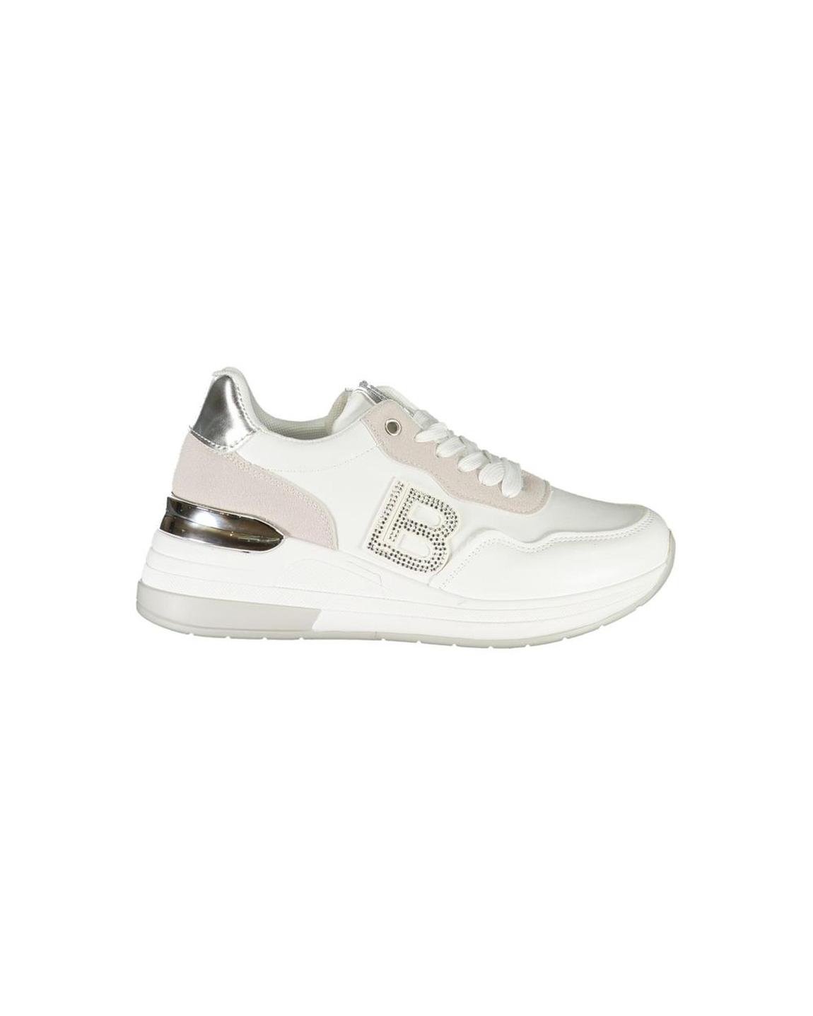 Platform Sneakers Rhinestone Detail Wo - White main product photo