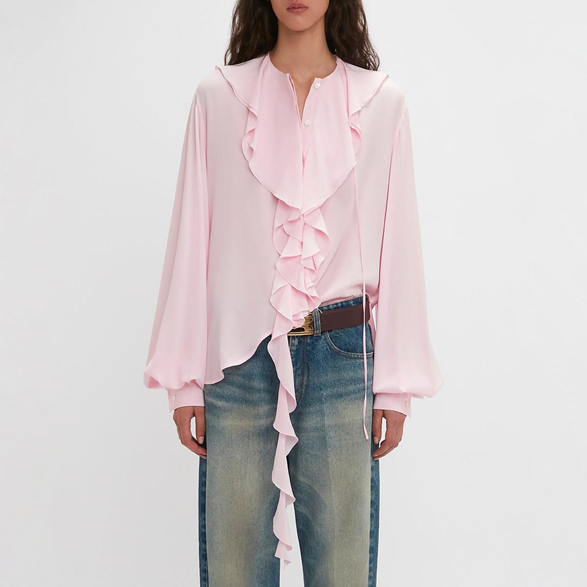 Orchid Pink Silk Romantic Blouse main product photo