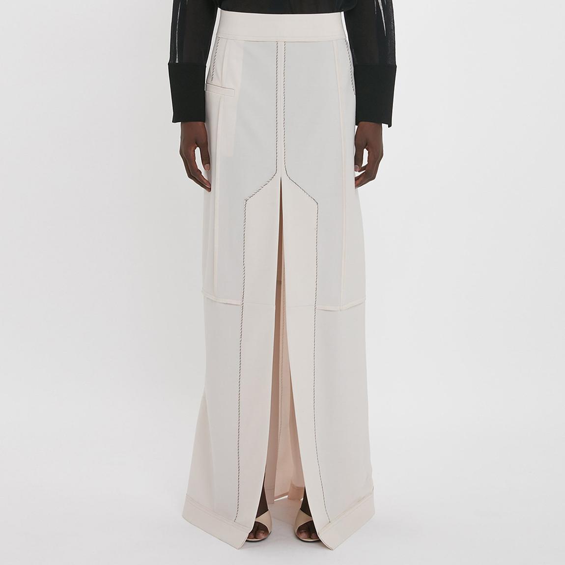 Beige Wool Blend Floor Length Skirt main product photo