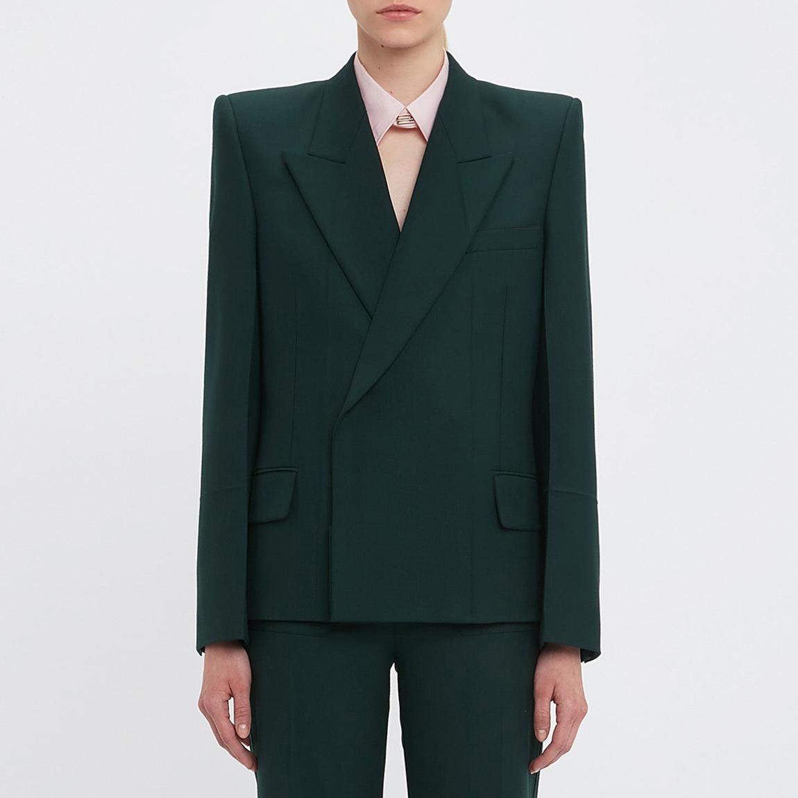Dark Green Pointed Shoulder Jacket main product photo