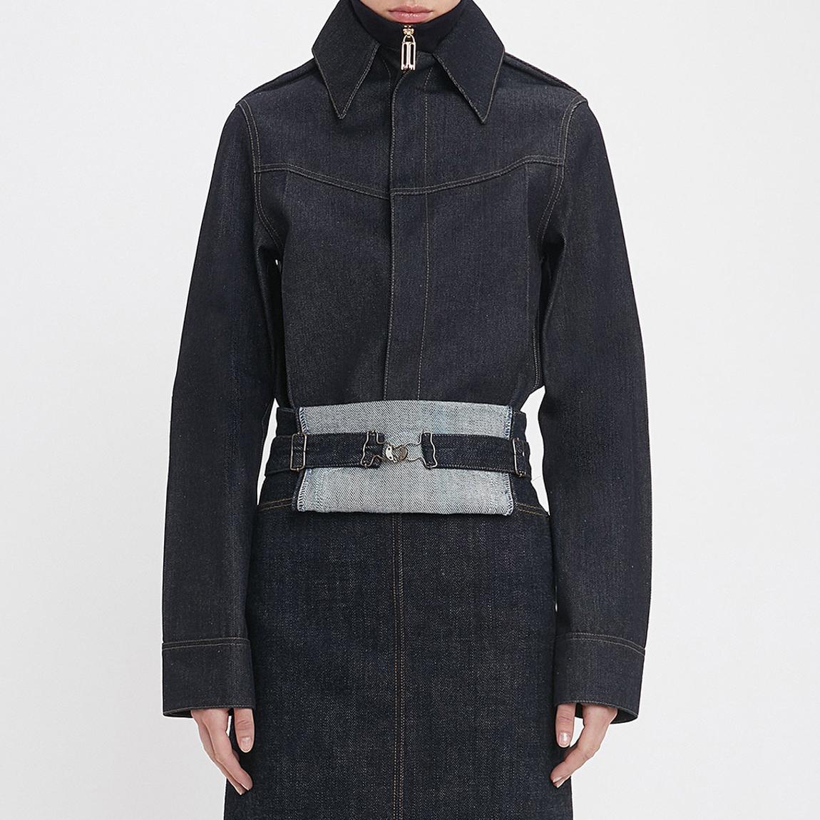 Dark Indigo Rinse Denim Front Yoke Detail Shirt main product photo