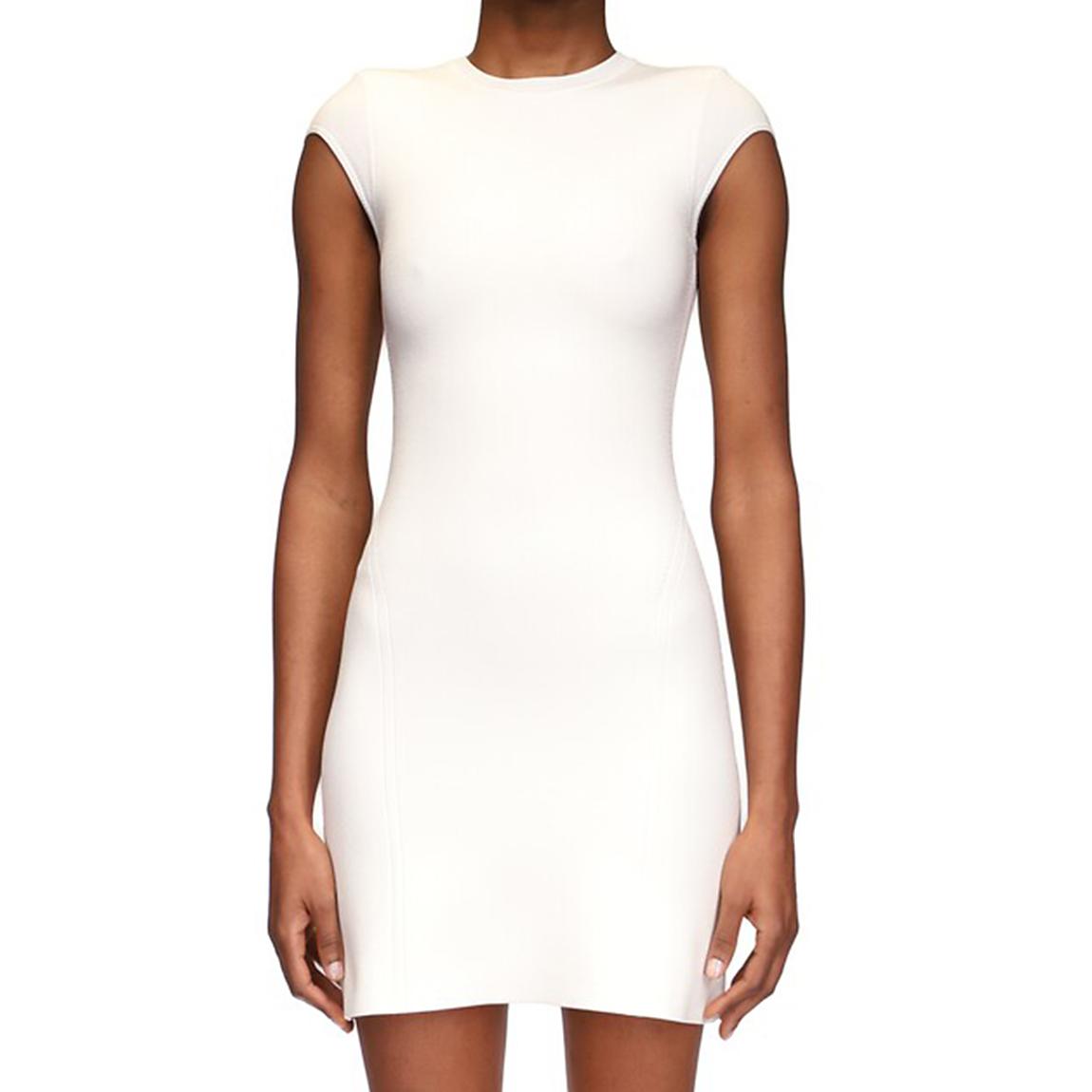 White Vb Body Cap Sleeve Fitted Mini Dress main product photo