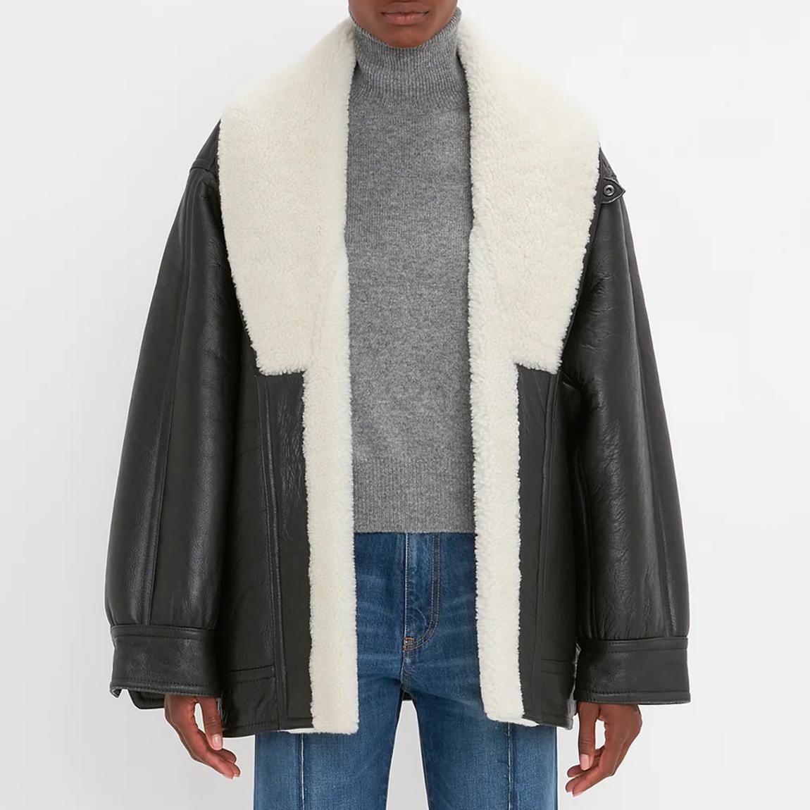 Black Shearling Coat main product photo
