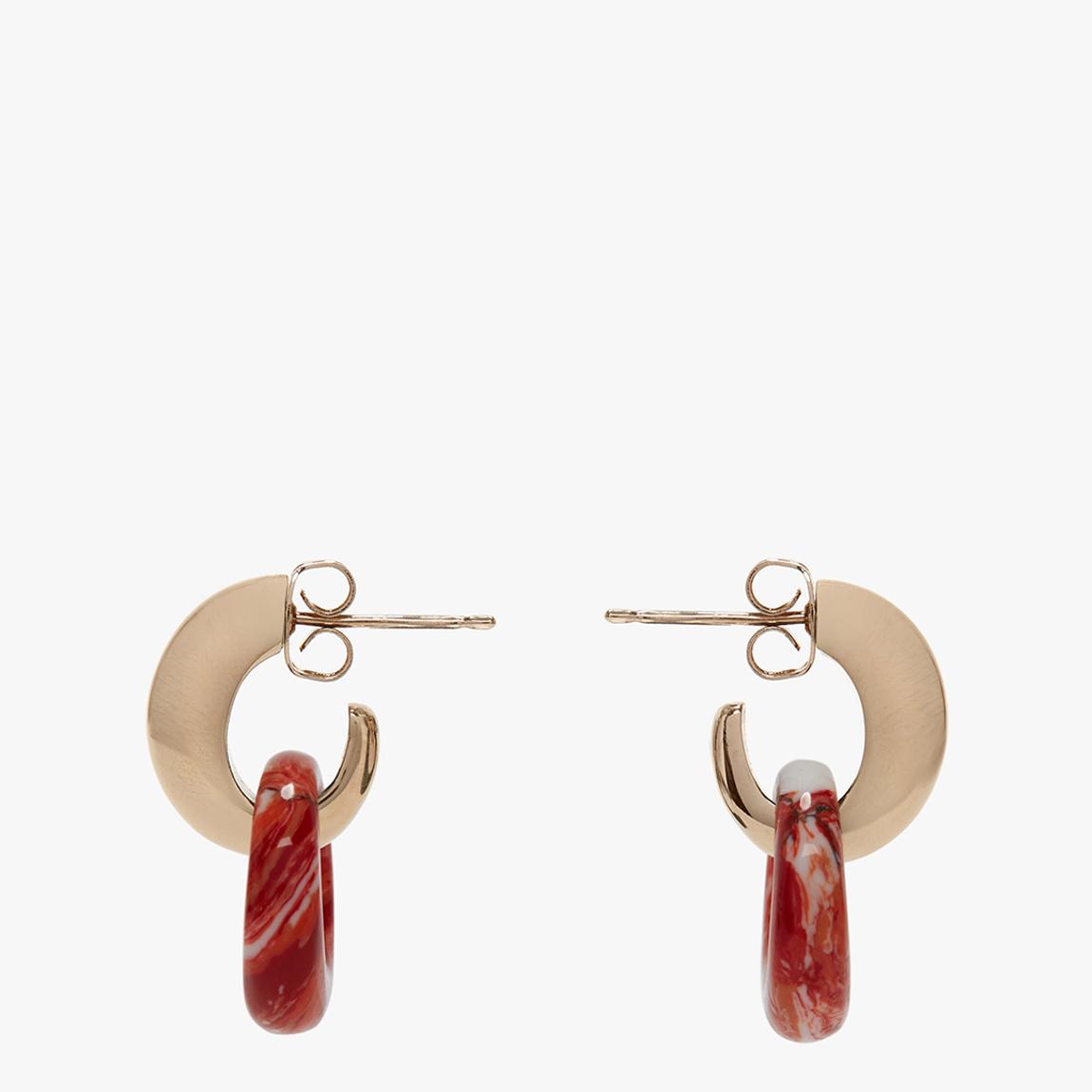 Orange/Gold Resing Pendant Earrings main product photo
