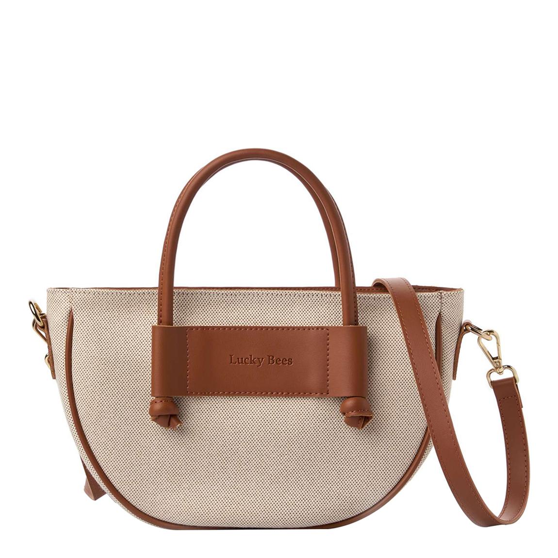 Tan Cream Lucky Bees Elin Shoulder Bag main product photo
