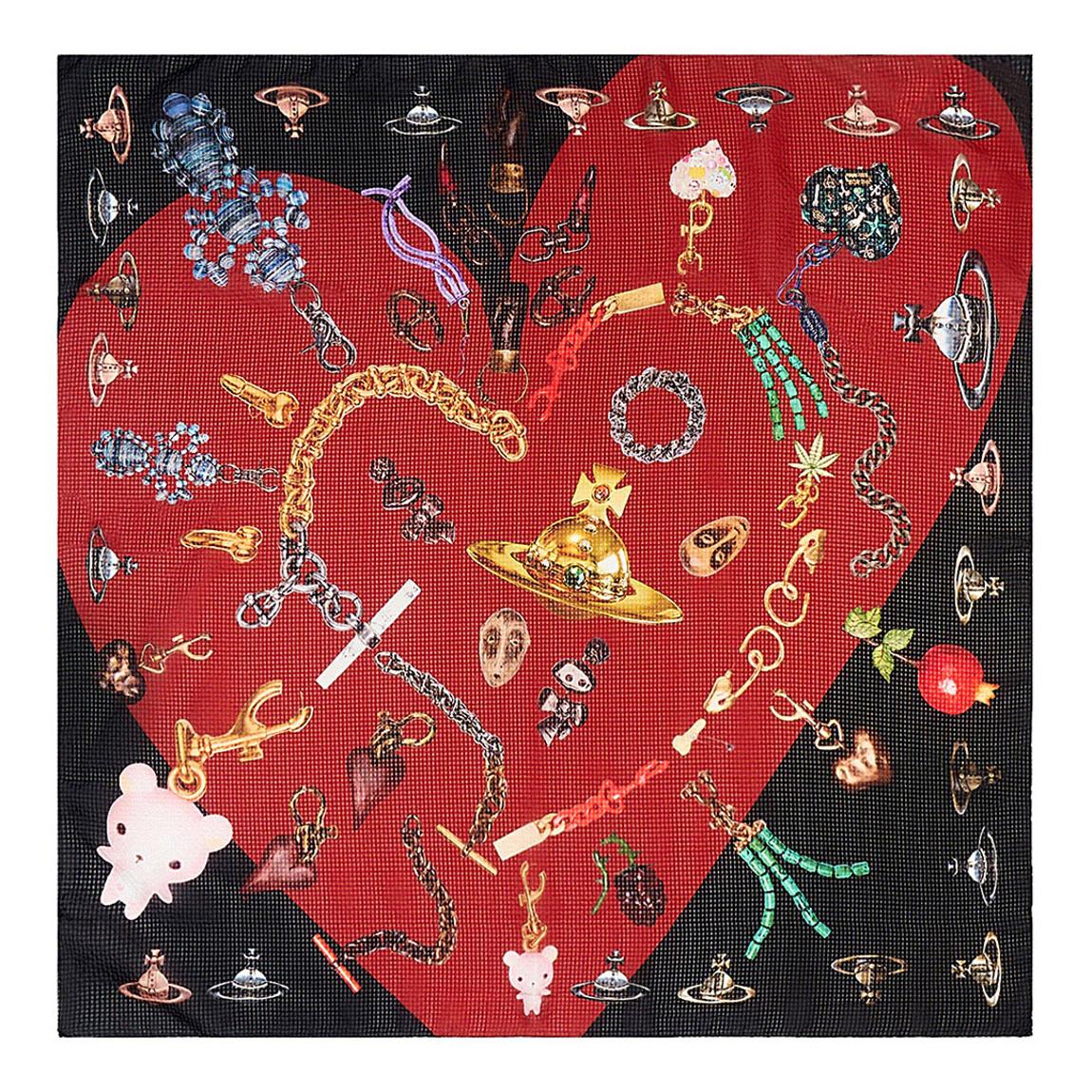 Black Heart Of Jewels Classic Square Scarf main product photo