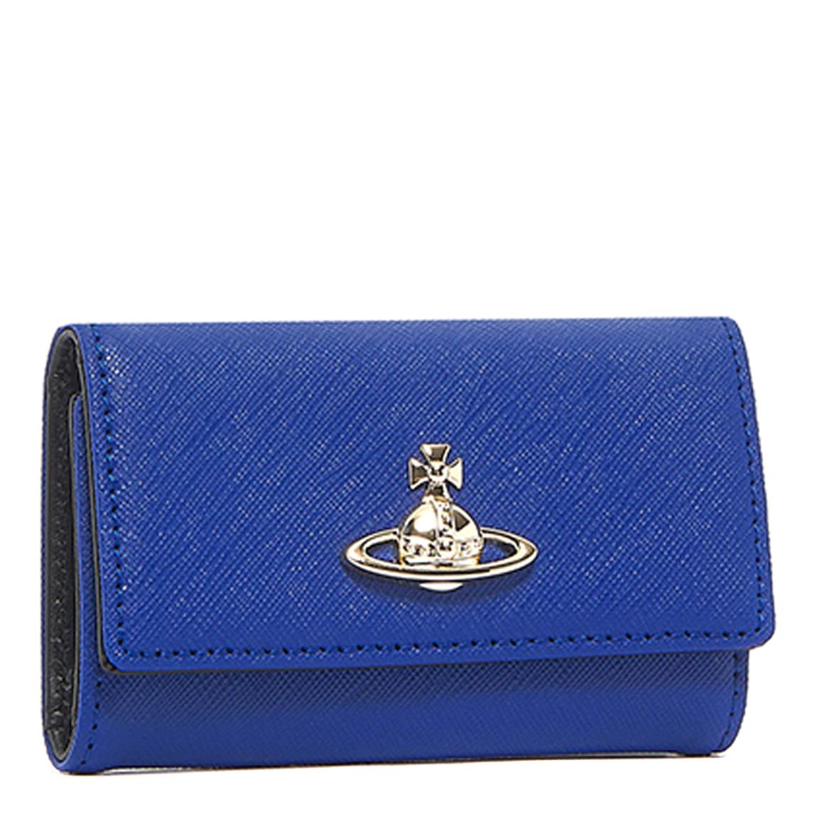 Vivienne Westwood Electric Blue Saffiano Key Case - BrandAlley