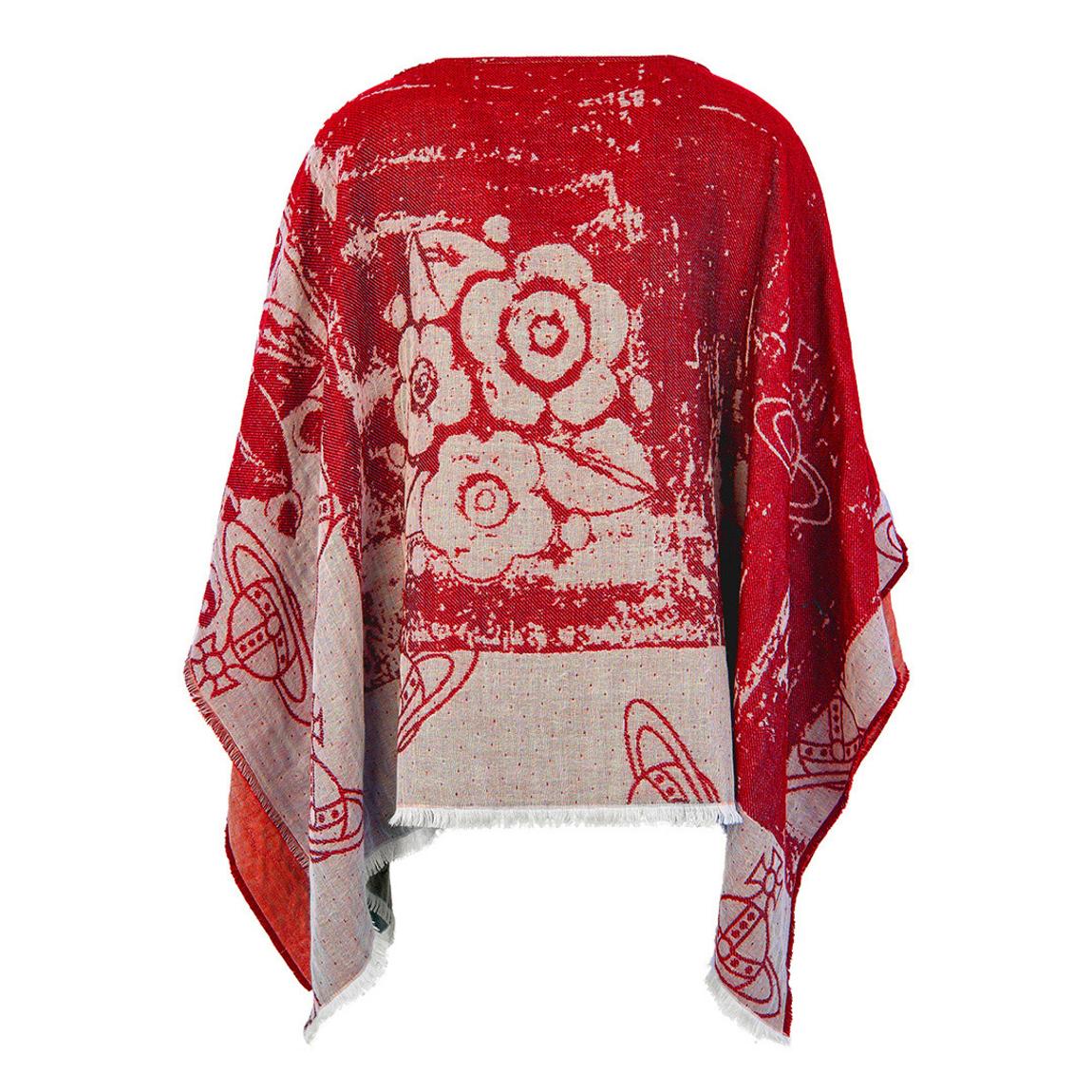 Dark Red Composition Poncho main product photo