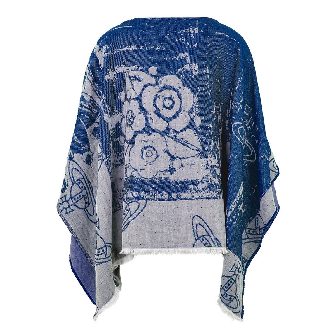 Blue Composition Poncho main product photo