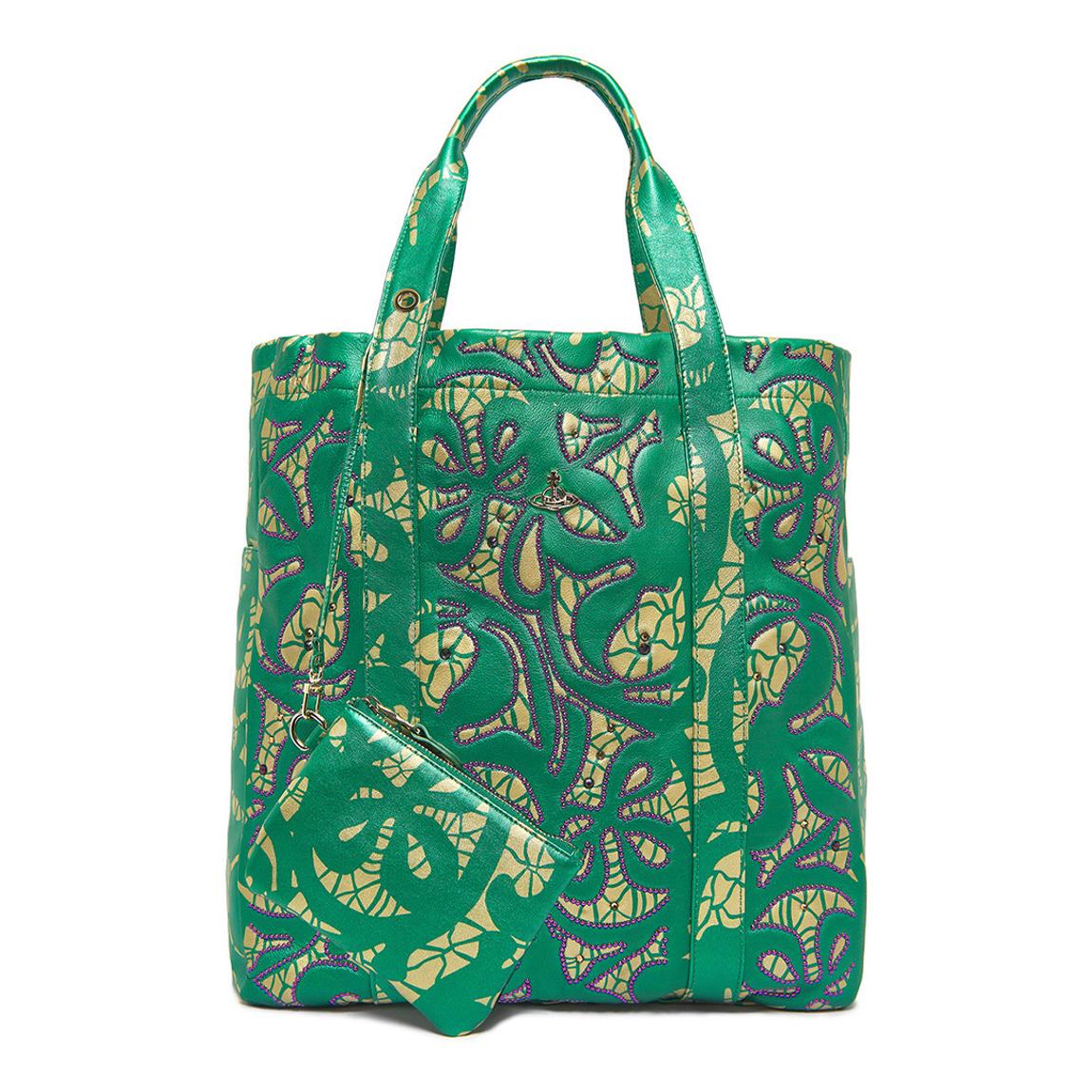Vivienne Westwood Green/ Gold Murray Tote Bag - BrandAlley