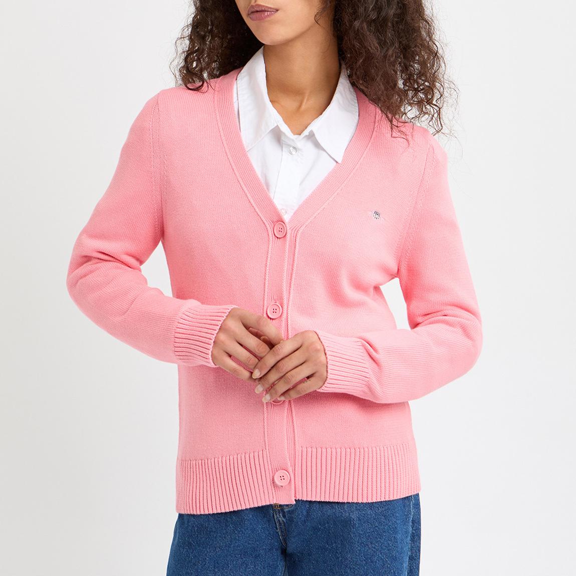 Pink Classic Cotton Cardigan main product photo