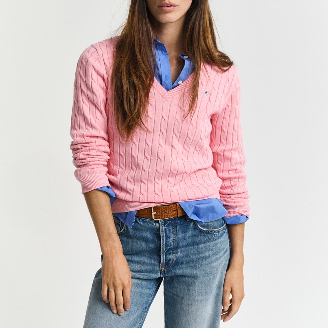 Pink Cable Knit Jumper main product photo