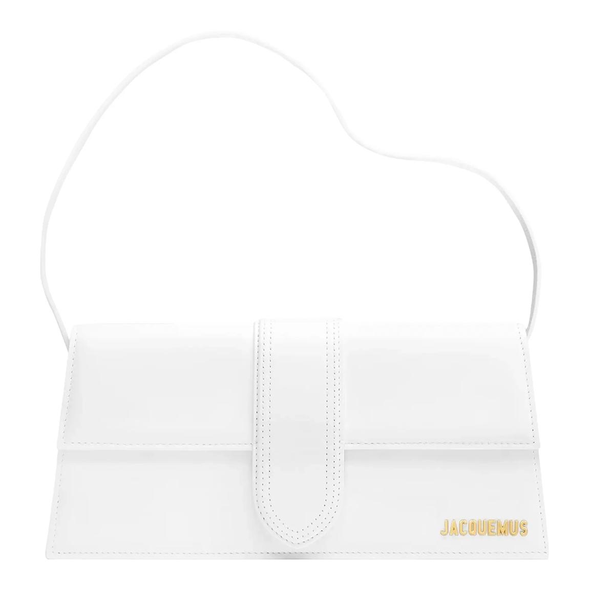 White Jacquemus Le Bambino Long Flap Shoulder Bag main product photo