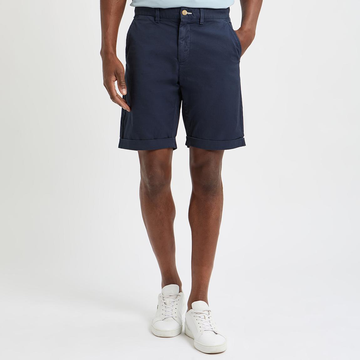 Navy Regular Fit Sunfaded Shorts main product photo
