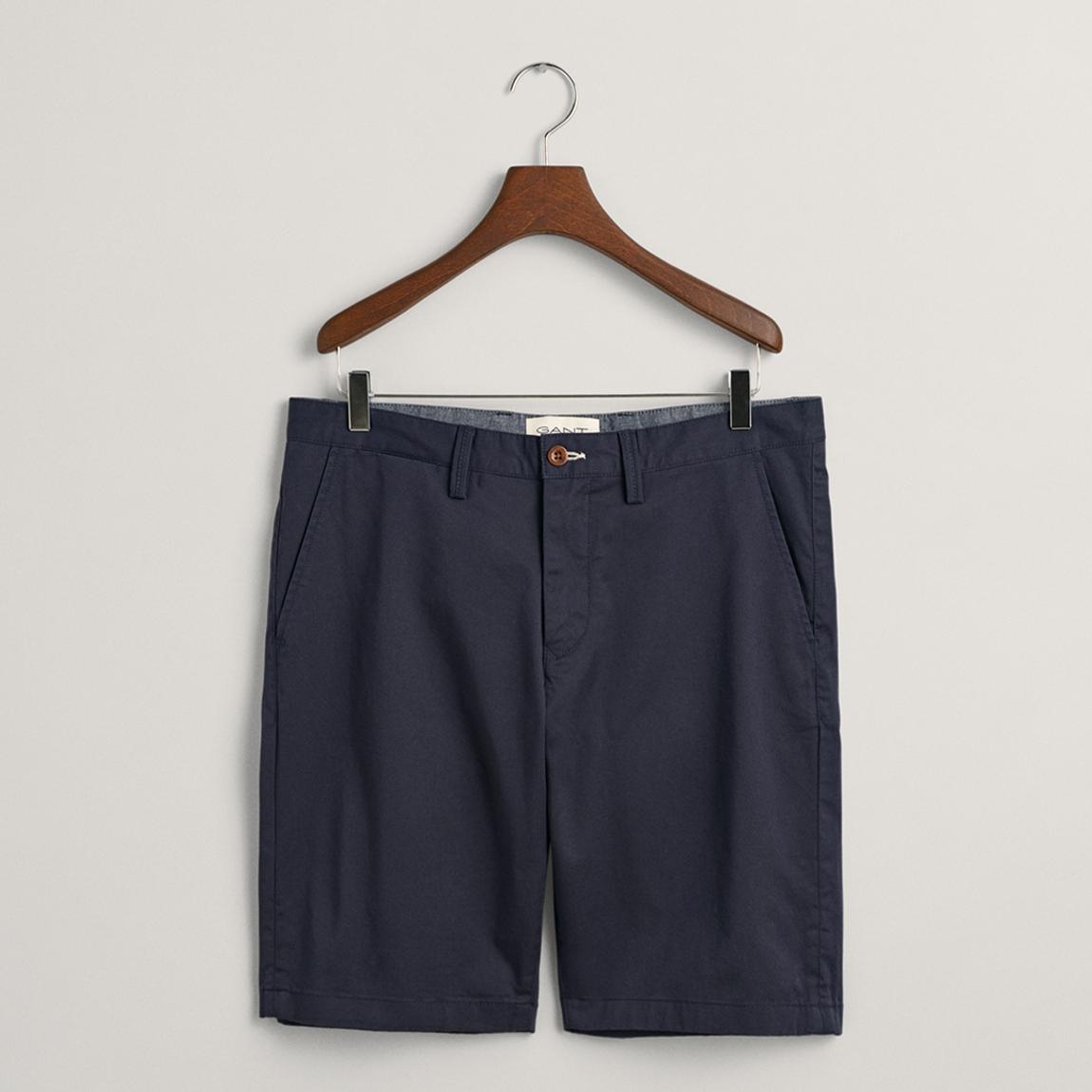 Navy Relaxed Twill Chino Shorts main product photo