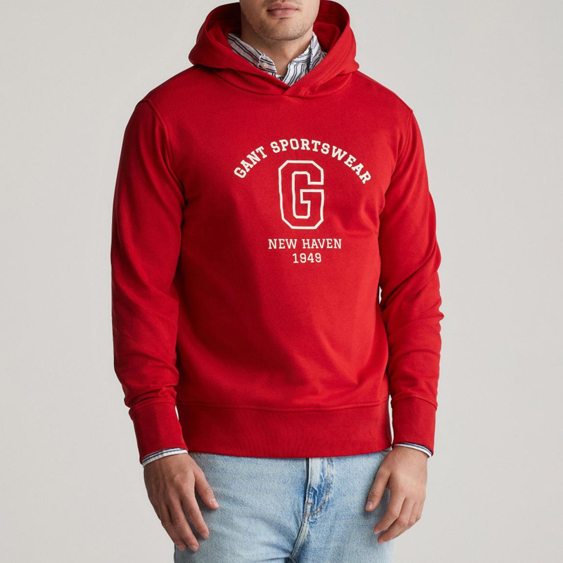 Red Graphic Logo Hooded Sweater main product photo