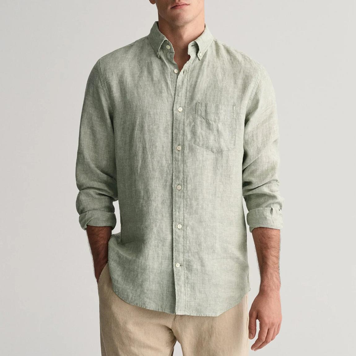 Khaki Linen Shirt main product photo