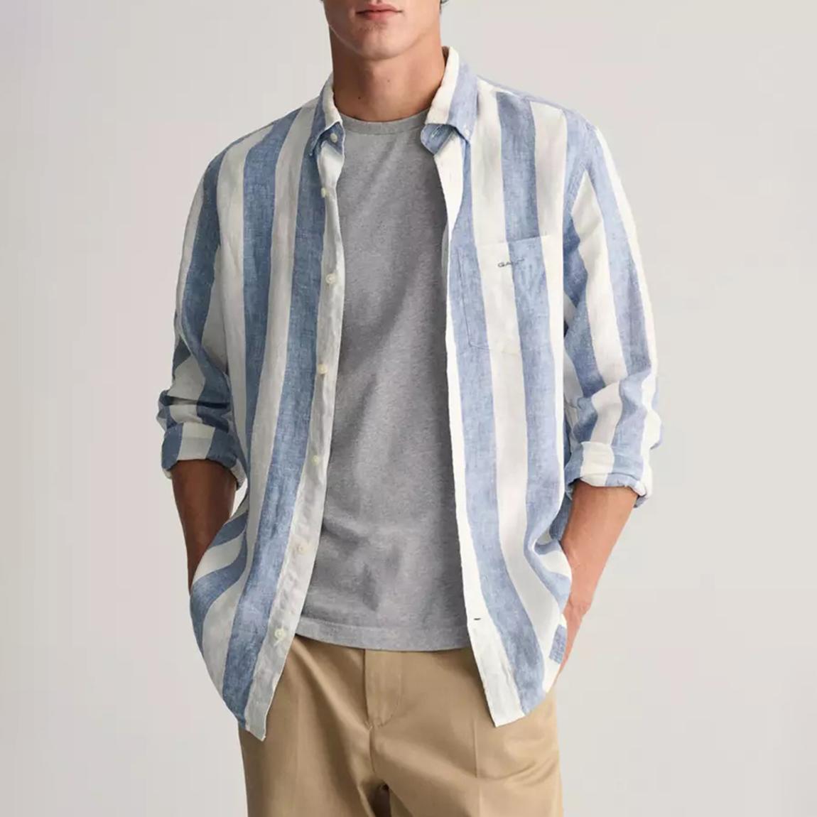 Baby Blue Stripe Oxford Shirt main product photo