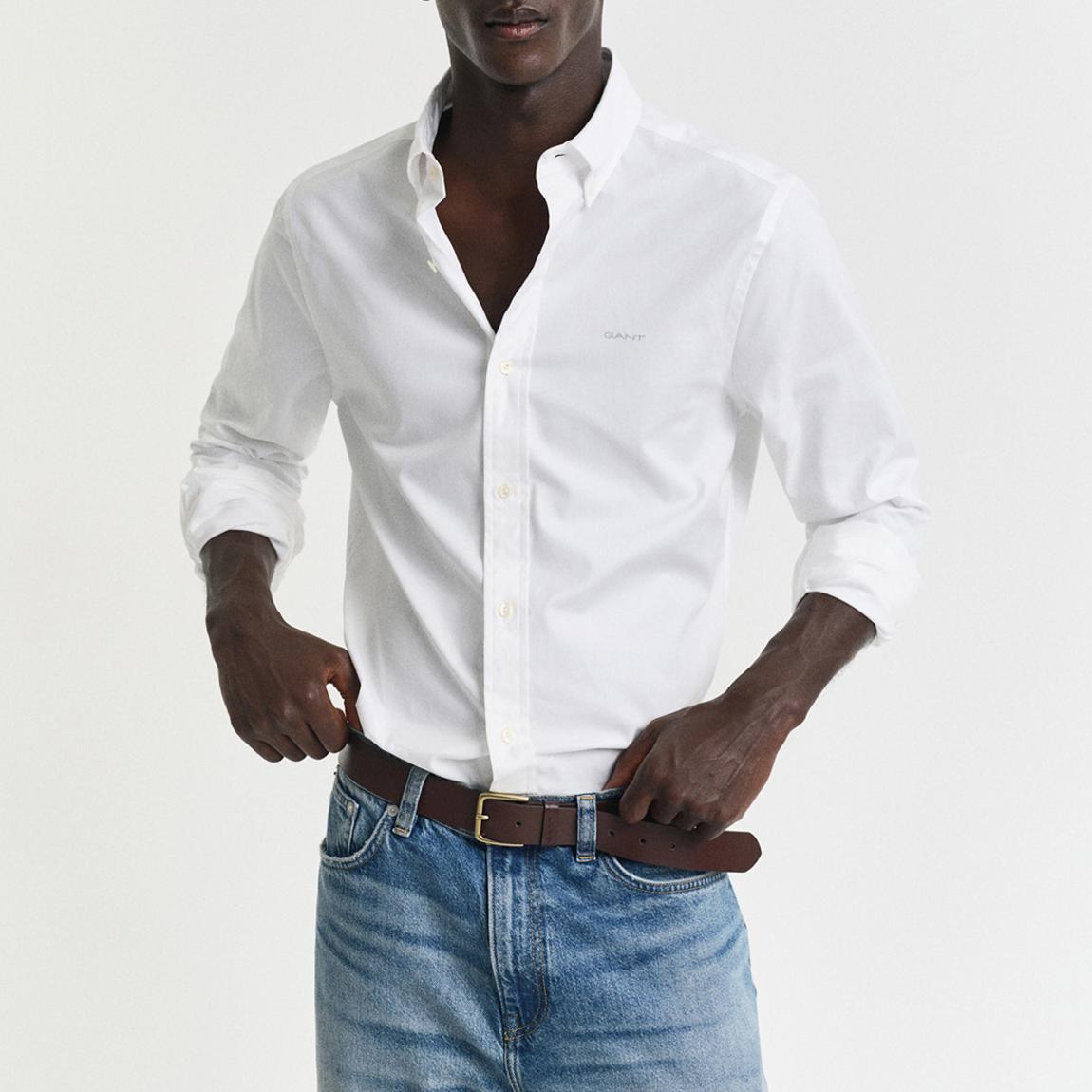 White Poplin Oxford Shirt main product photo
