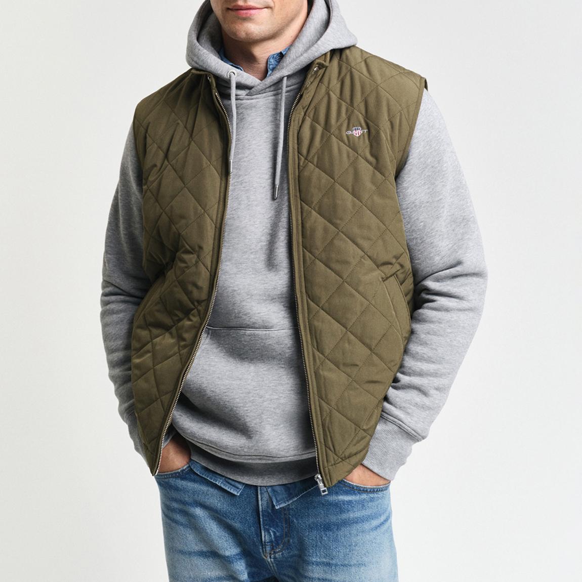 Khaki Quilted Gilet main product photo