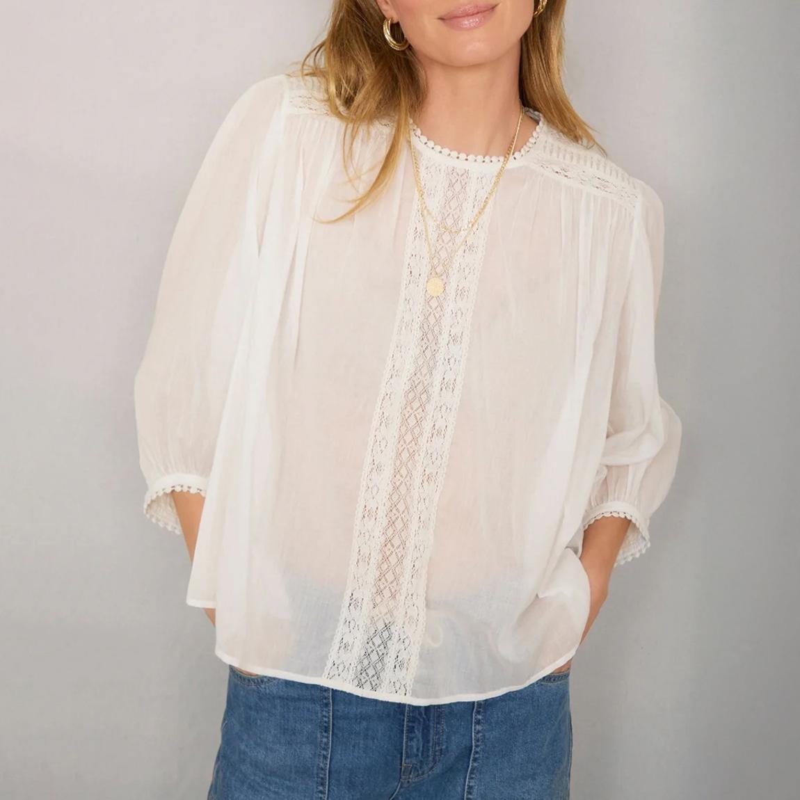 Ivory Sofie Cotton Blouse main product photo