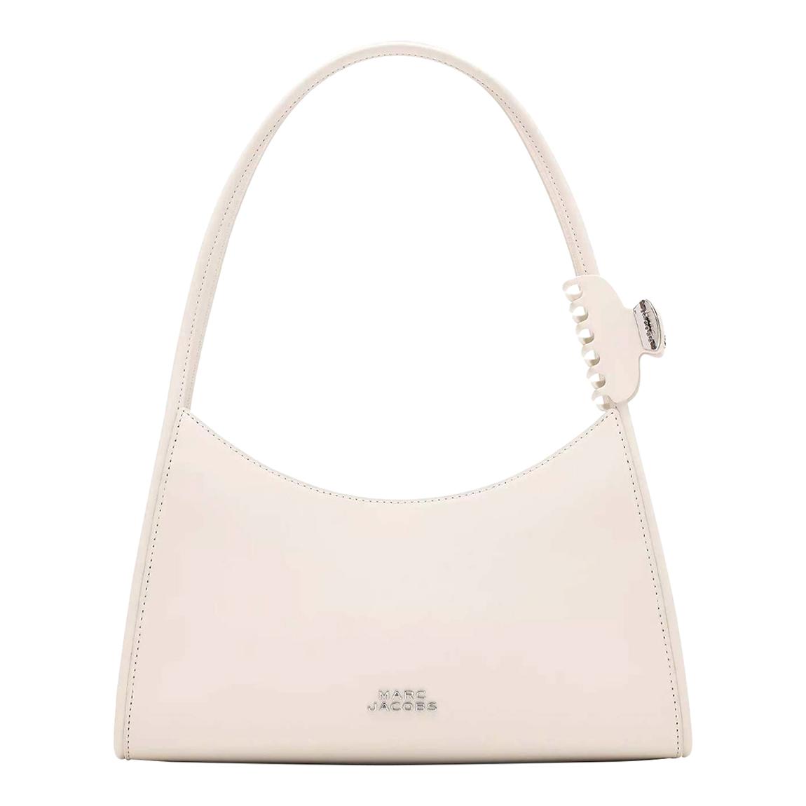 White Marc Jacobs The Glam Claw Clip Shoulder Bag main product photo