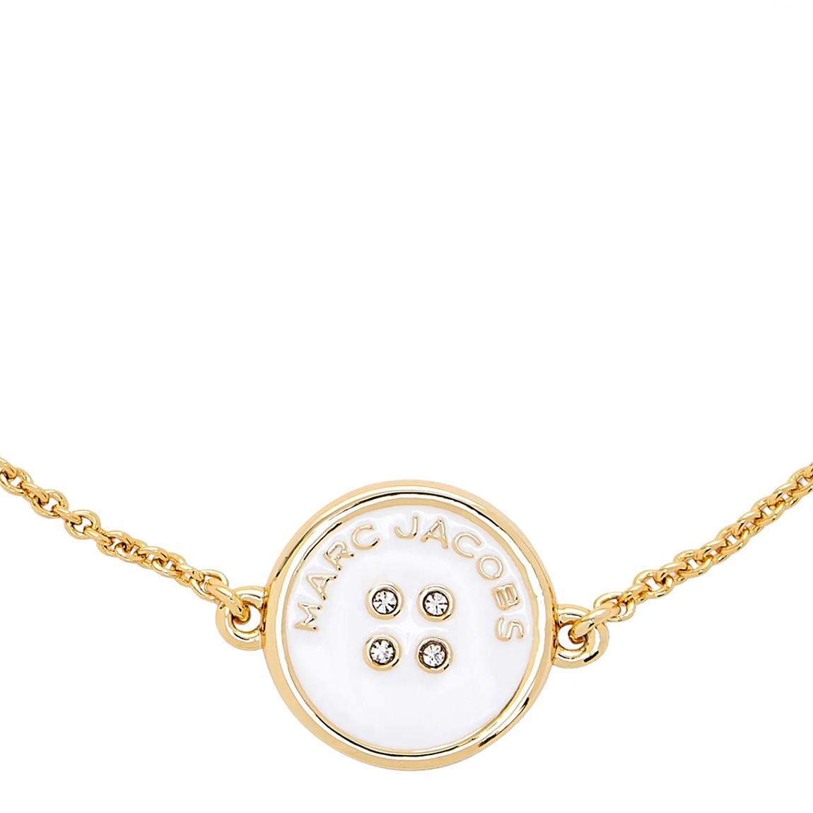 Gold & White Marc Jacobs Bracelet With Chain And Button main product photo