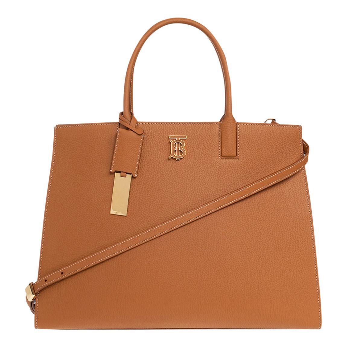 Brown Leather Frances Medium Burberry Shopper Bag main product photo