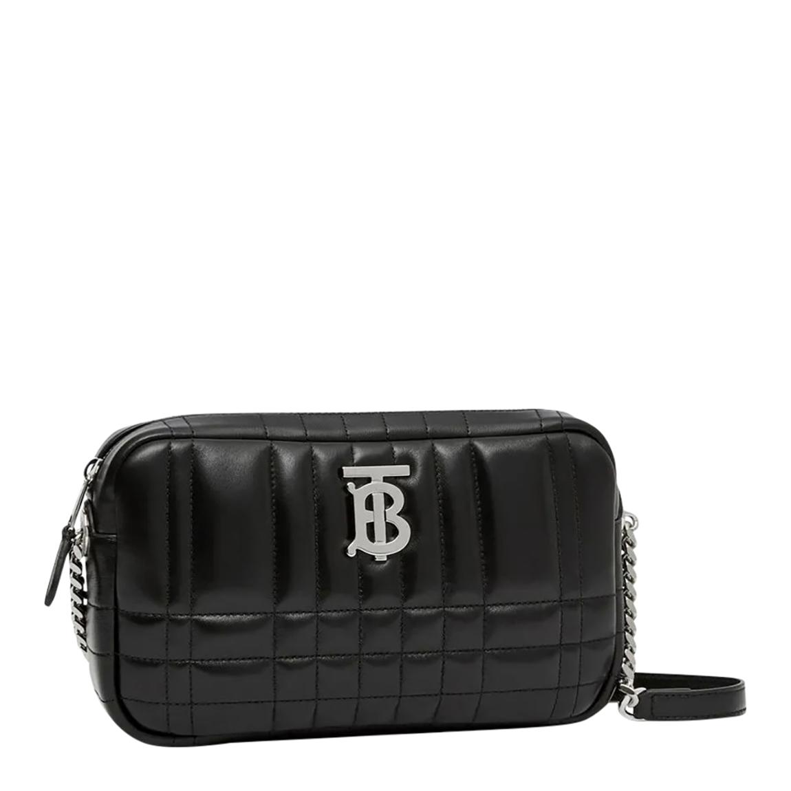 Black Leather & Silver Ms Lola Camera Burberry Shoulder Bag main product photo