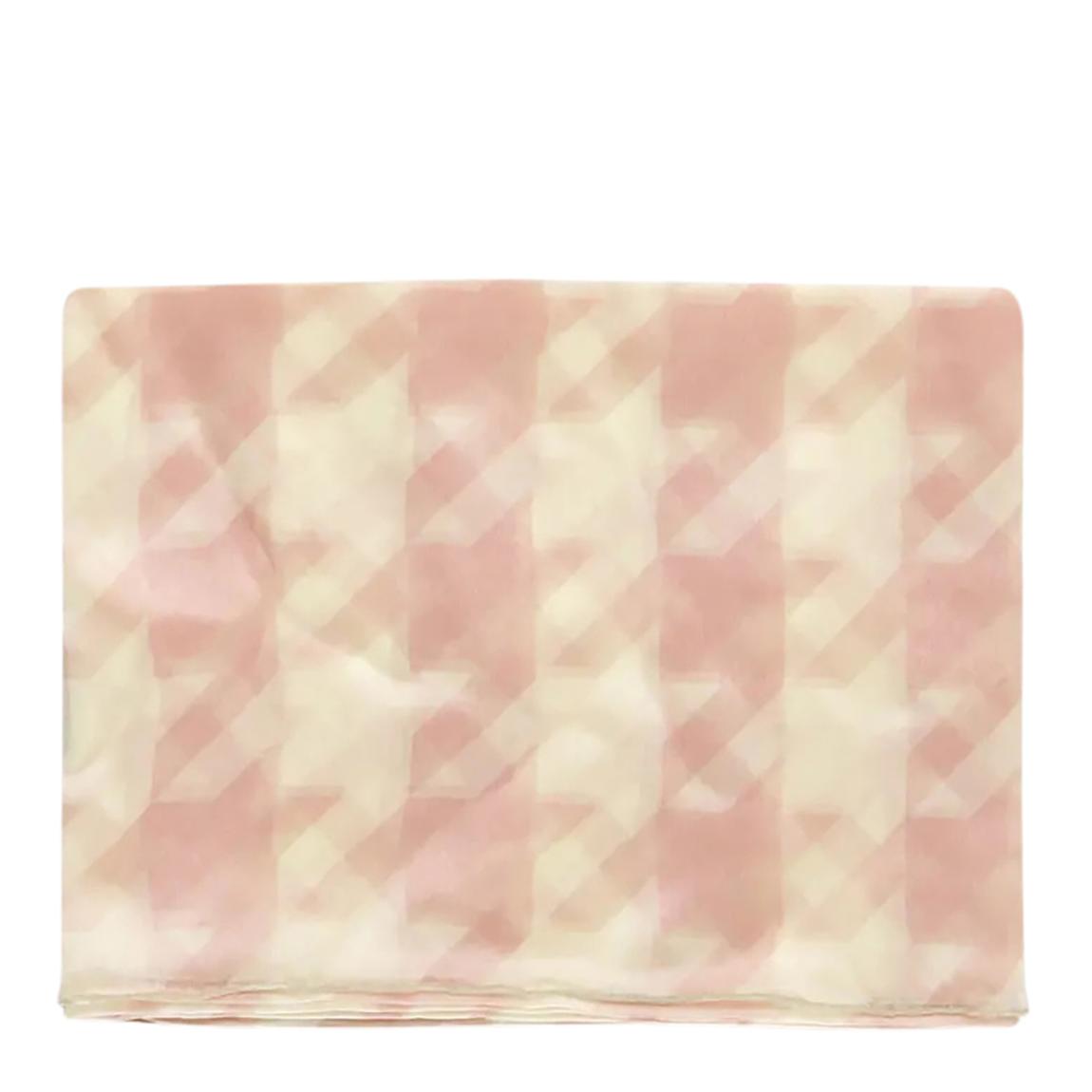 Pink & Cream Silk Houndstooth Pattern Burberry Scarf main product photo