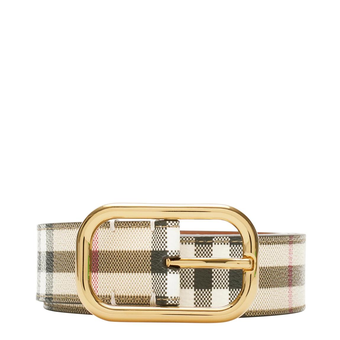 Brown & Gold Burberry Check Belt L main product photo