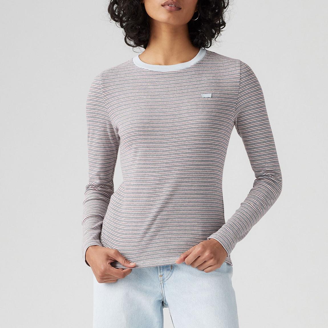 Grey/White Essential Stripe Top main product photo