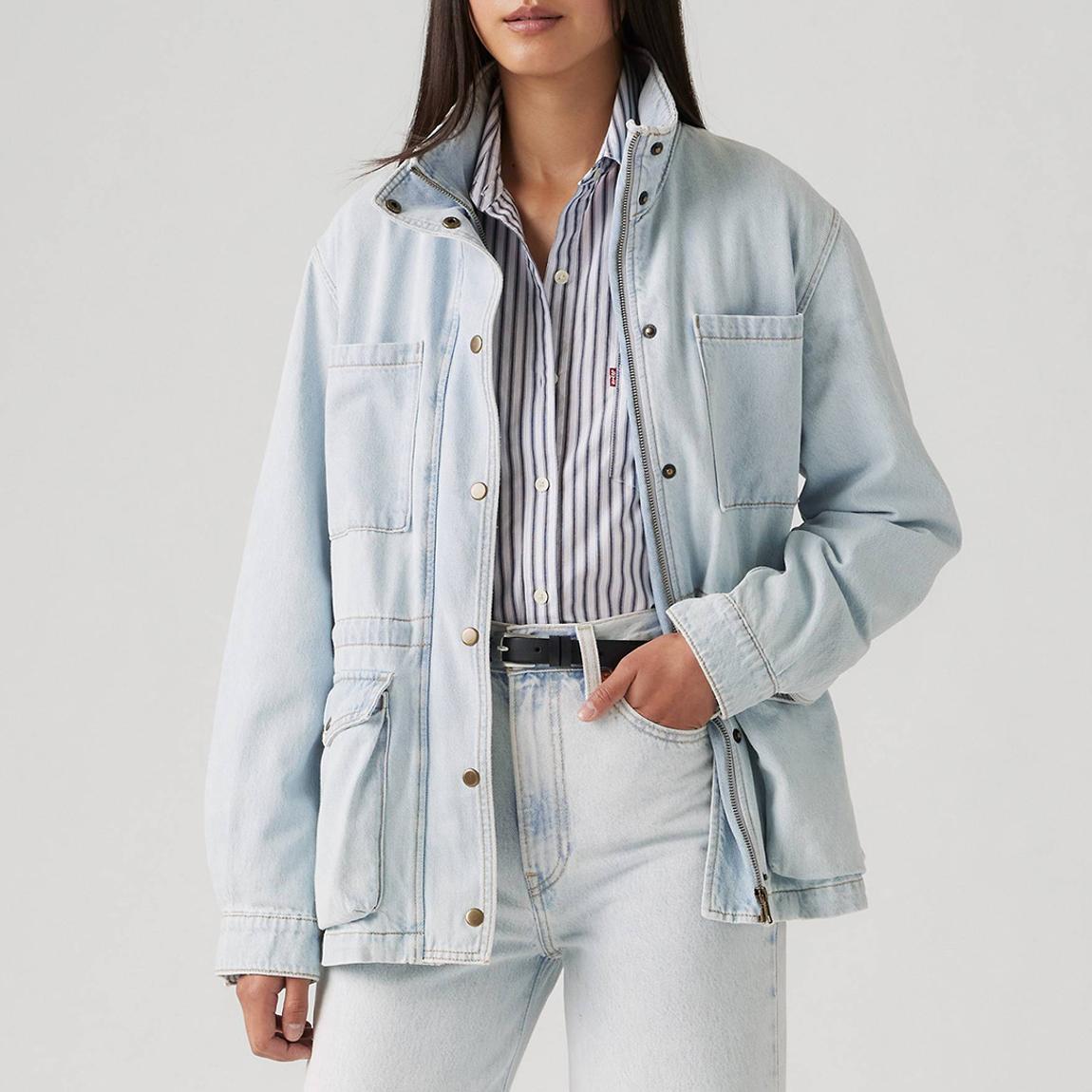 Light Blue Karlie Utility Jacket main product photo