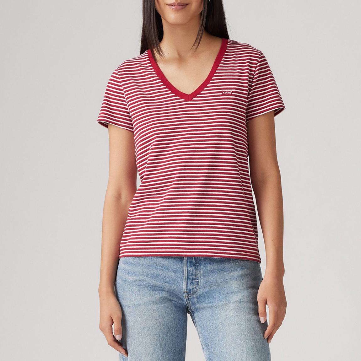 Red Perfect V-neck T-shirt main product photo