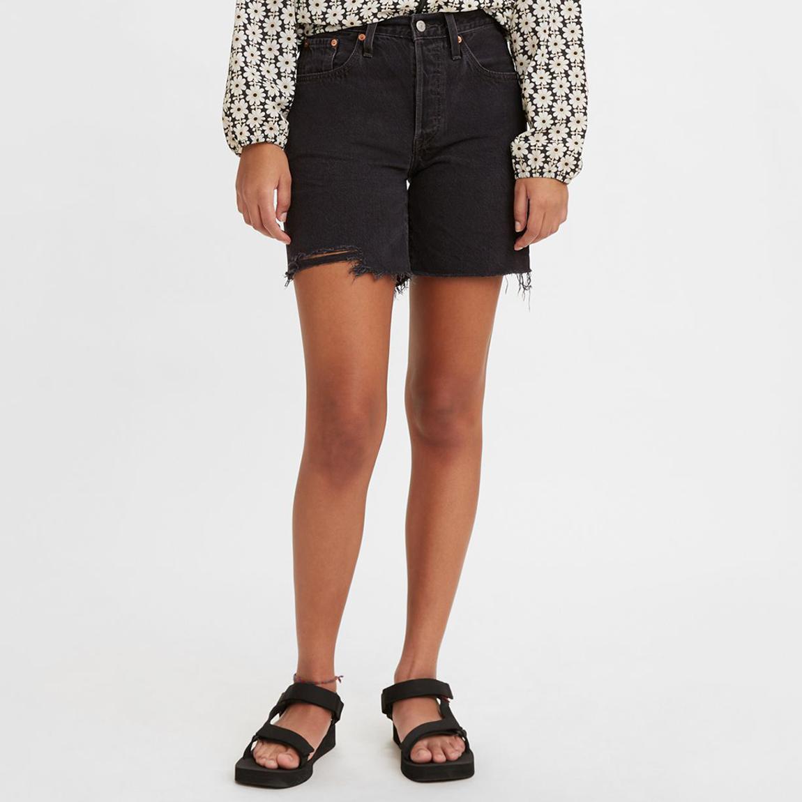 Black 501® Mid Thigh Shorts main product photo