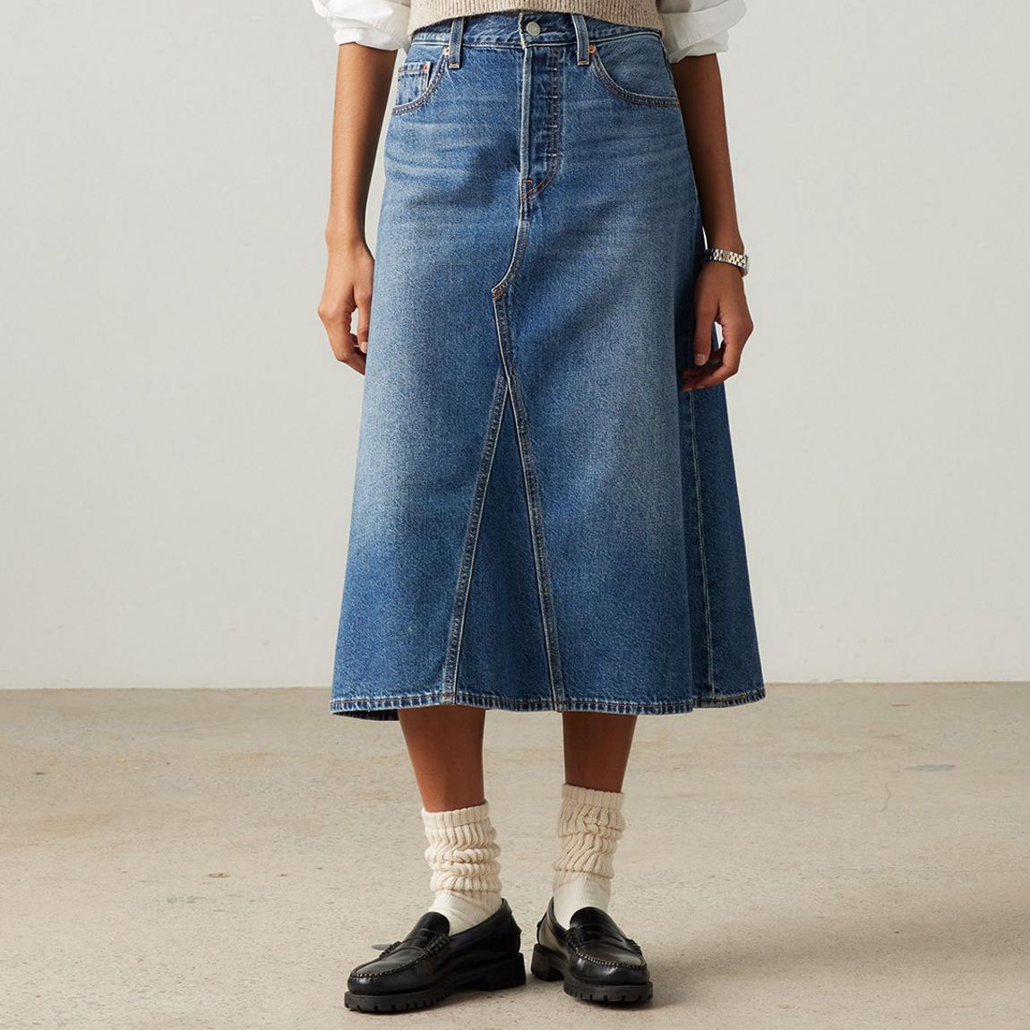 Blue A Line Decon Skirt main product photo